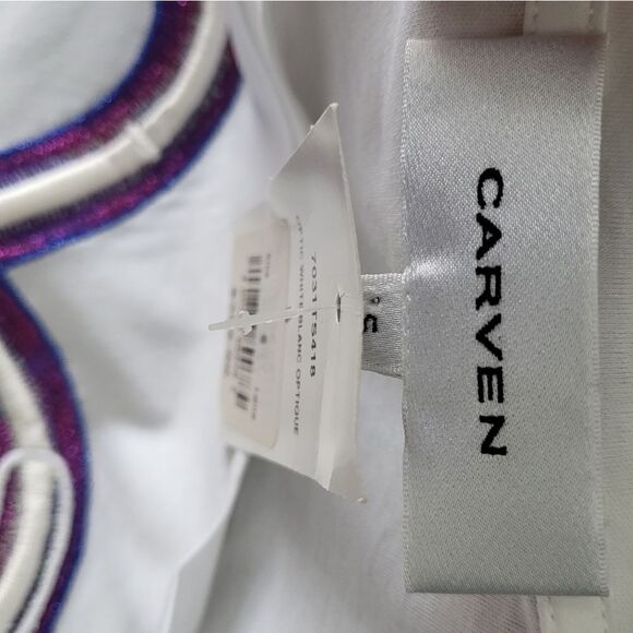 Carven Logo Heart T-Shirt-WHITE-Small - Picture 8 of 8